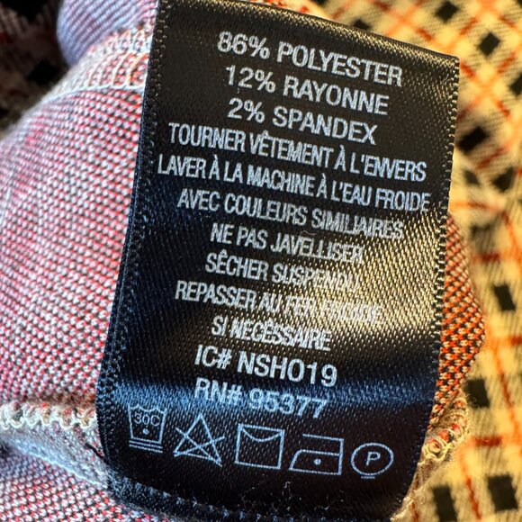 Sanctuary Carnaby Kick Crop Pants Large Plaid Tan Black Red Pull On - Picture 11 of 12